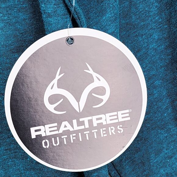 NWT Realtree Women’s XL Long Sleeve T-Shirt Teal Blue Deer Antlers Logo Hunting - Picture 7 of 8